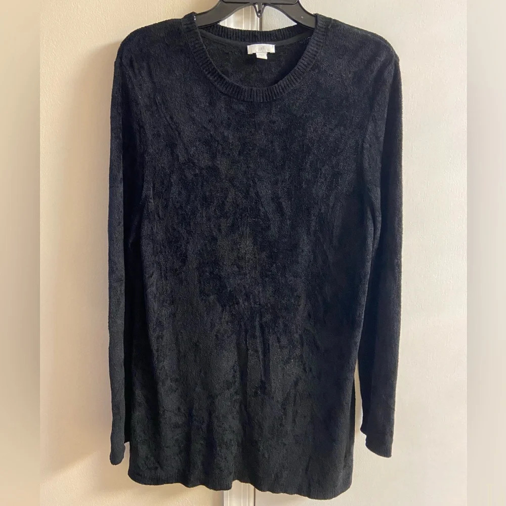 J Jill Crewneck Pullover Long Line Cotton Blend Large